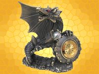 Horloge Figurine Dragon en tain Montre Gothique Fantasy DRA1208